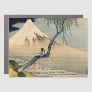 Katsushika Hokusai - Boy Viewing Mount Fuji Car Magnet
