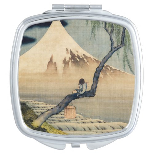 Katsushika Hokusai _ Boy Viewing Mount Fuji Compact Mirror