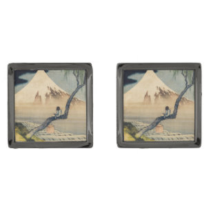Katsushika Hokusai - Boy Viewing Mount Fuji Cufflinks