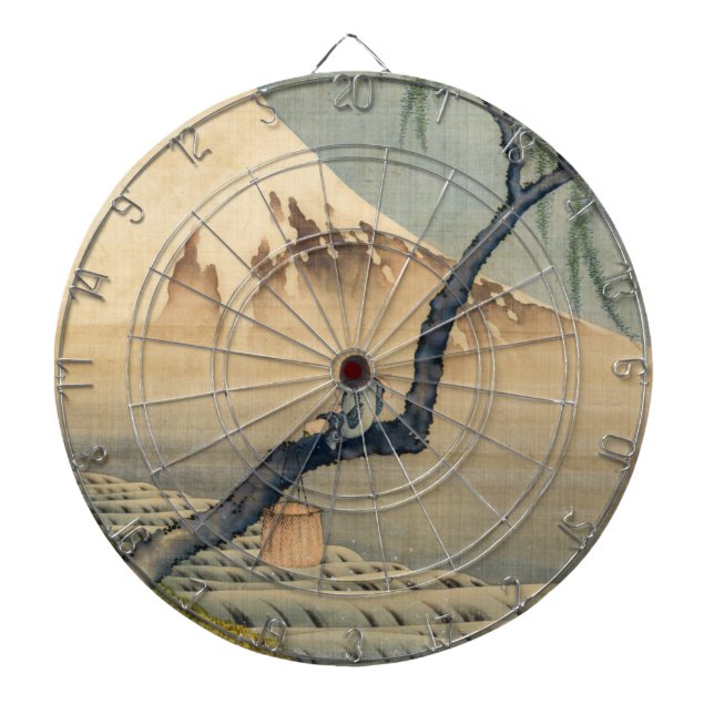 Katsushika Hokusai - Boy Viewing Mount Fuji Dart Board (Front)