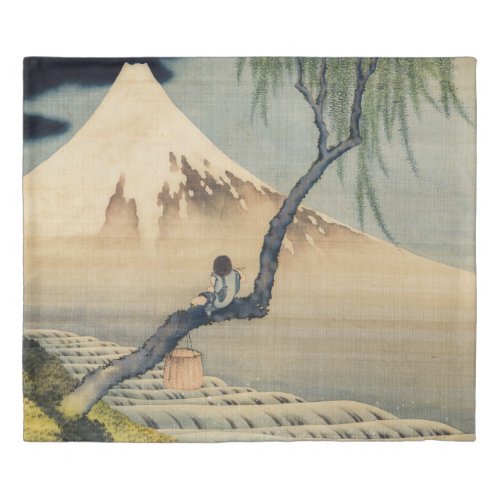 Katsushika Hokusai _ Boy Viewing Mount Fuji Duvet Cover