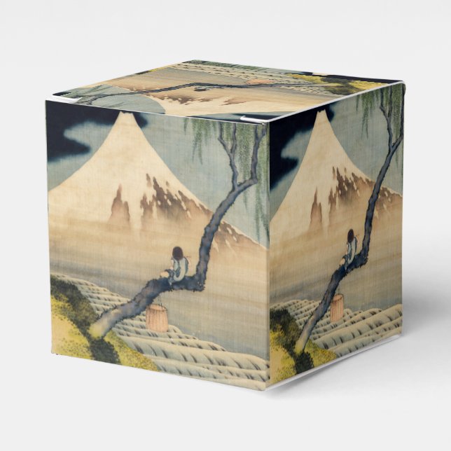 Katsushika Hokusai - Boy Viewing Mount Fuji Favor Boxes (Front Side)