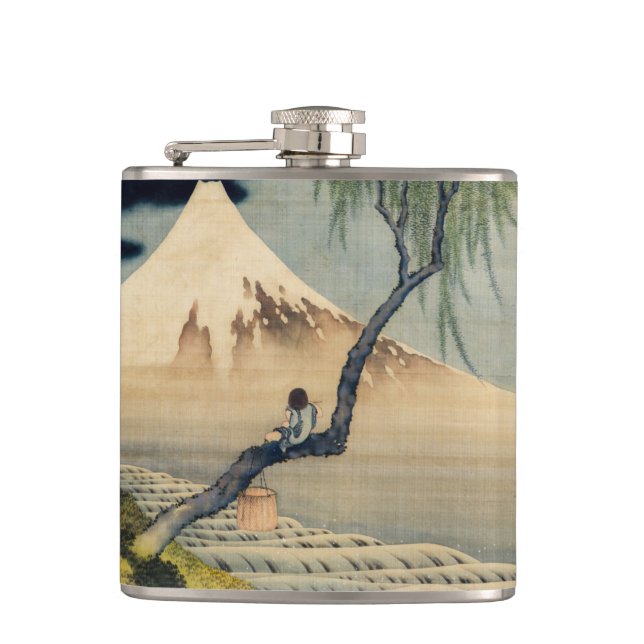 Katsushika Hokusai - Boy Viewing Mount Fuji Flask (Front)