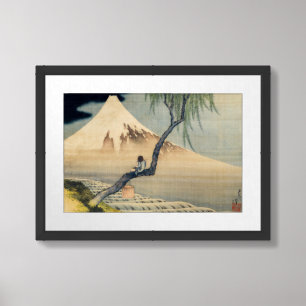 Katsushika Hokusai - Boy Viewing Mount Fuji Framed Art