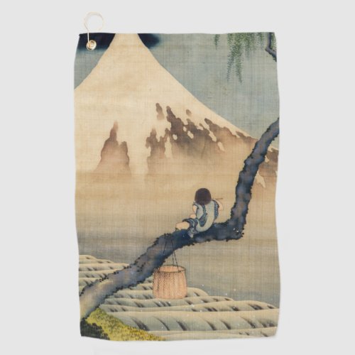 Katsushika Hokusai _ Boy Viewing Mount Fuji Golf Towel