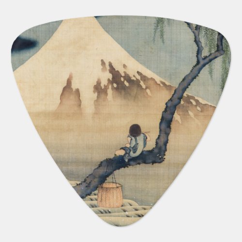 Katsushika Hokusai _ Boy Viewing Mount Fuji Guitar Pick