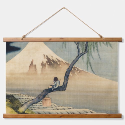 Katsushika Hokusai _ Boy Viewing Mount Fuji Hanging Tapestry