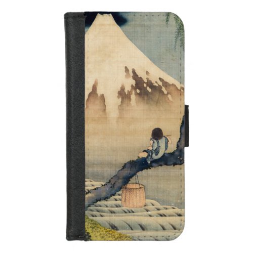 Katsushika Hokusai _ Boy Viewing Mount Fuji iPhone 87 Wallet Case