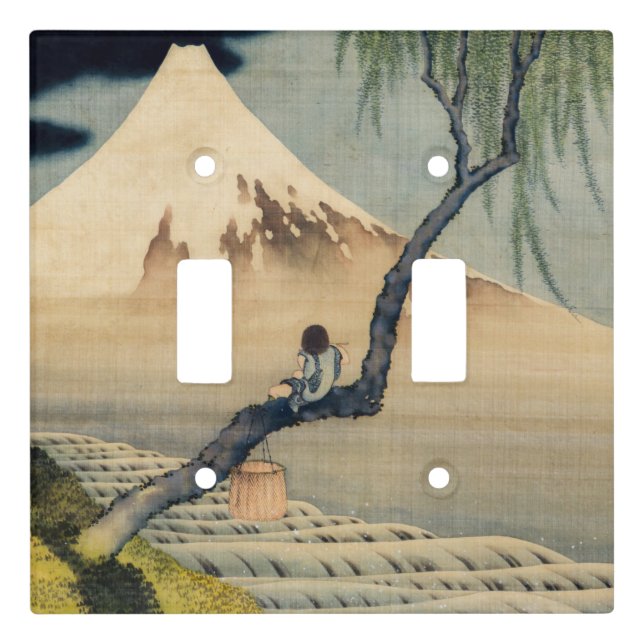 Katsushika Hokusai - Boy Viewing Mount Fuji Light Switch Cover (Front)
