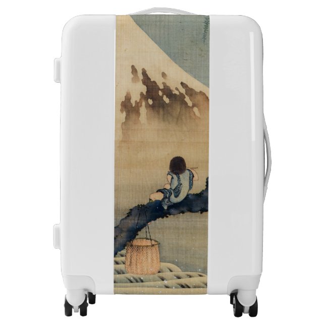 Katsushika Hokusai - Boy Viewing Mount Fuji Luggage (Front)