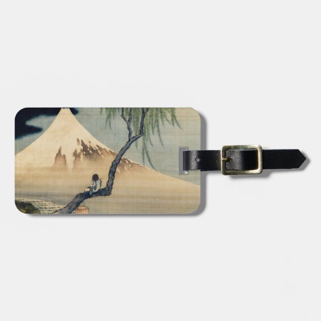 Katsushika Hokusai - Boy Viewing Mount Fuji Luggage Tag (Front Horizontal)