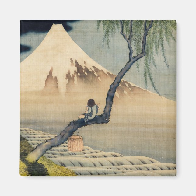 Katsushika Hokusai - Boy Viewing Mount Fuji Magnet (Front)