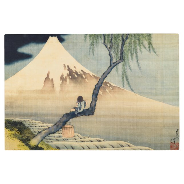 Katsushika Hokusai - Boy Viewing Mount Fuji Metal Print (Front)