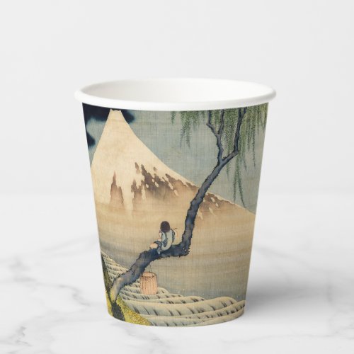 Katsushika Hokusai _ Boy Viewing Mount Fuji Paper Cups