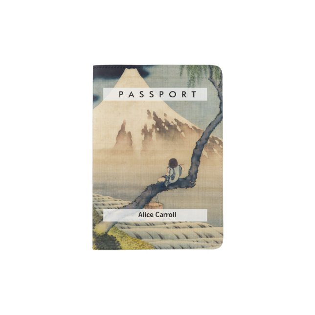 Katsushika Hokusai - Boy Viewing Mount Fuji Passport Holder (Front)
