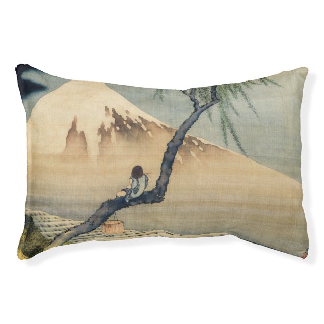 Katsushika Hokusai - Boy Viewing Mount Fuji Pet Bed (Front)