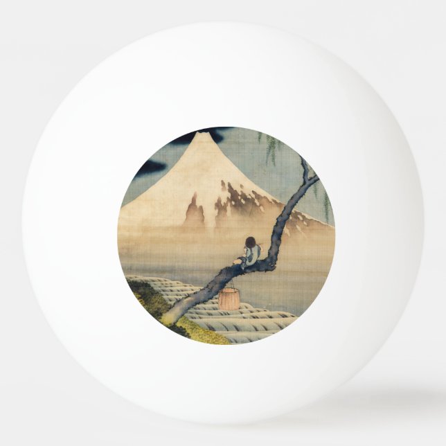 Katsushika Hokusai - Boy Viewing Mount Fuji Ping Pong Ball (Front)