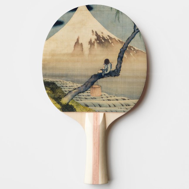 Katsushika Hokusai - Boy Viewing Mount Fuji Ping Pong Paddle (Front)