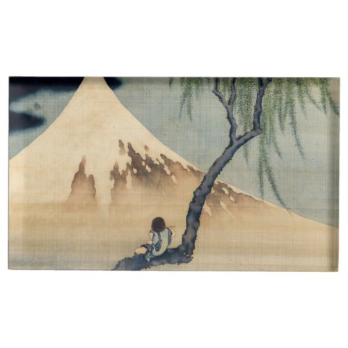 Katsushika Hokusai _ Boy Viewing Mount Fuji Place Card Holder