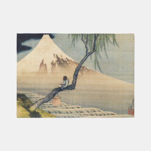 Katsushika Hokusai _ Boy Viewing Mount Fuji Rug