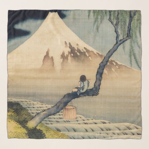Katsushika Hokusai _ Boy Viewing Mount Fuji Scarf