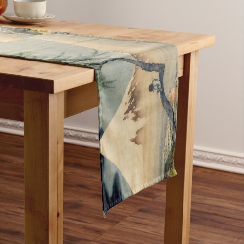 Katsushika Hokusai _ Boy Viewing Mount Fuji Short Table Runner