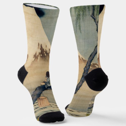 Katsushika Hokusai _ Boy Viewing Mount Fuji Socks