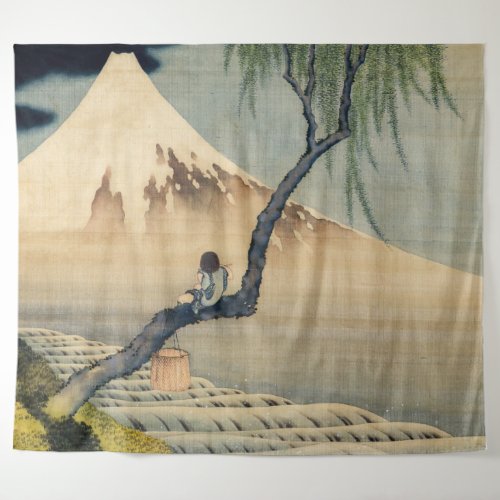 Katsushika Hokusai _ Boy Viewing Mount Fuji Tapestry