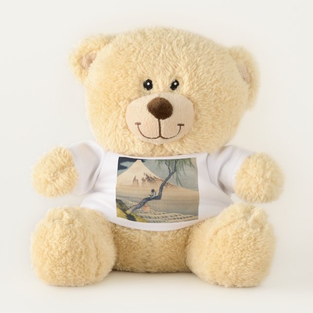 Katsushika Hokusai - Boy Viewing Mount Fuji Teddy Bear (Front)