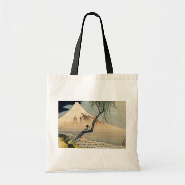 Katsushika Hokusai - Boy Viewing Mount Fuji Tote Bag (Front)