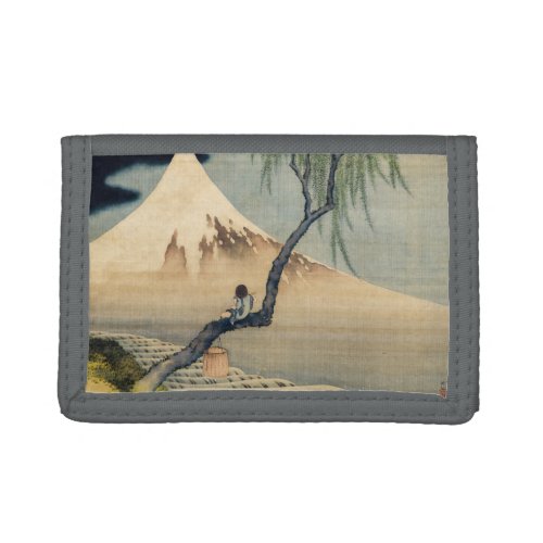 Katsushika Hokusai _ Boy Viewing Mount Fuji Trifold Wallet
