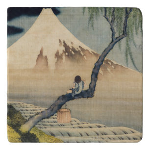 Katsushika Hokusai - Boy Viewing Mount Fuji Trivet