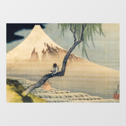 Katsushika Hokusai _ Boy Viewing Mount Fuji Window Cling