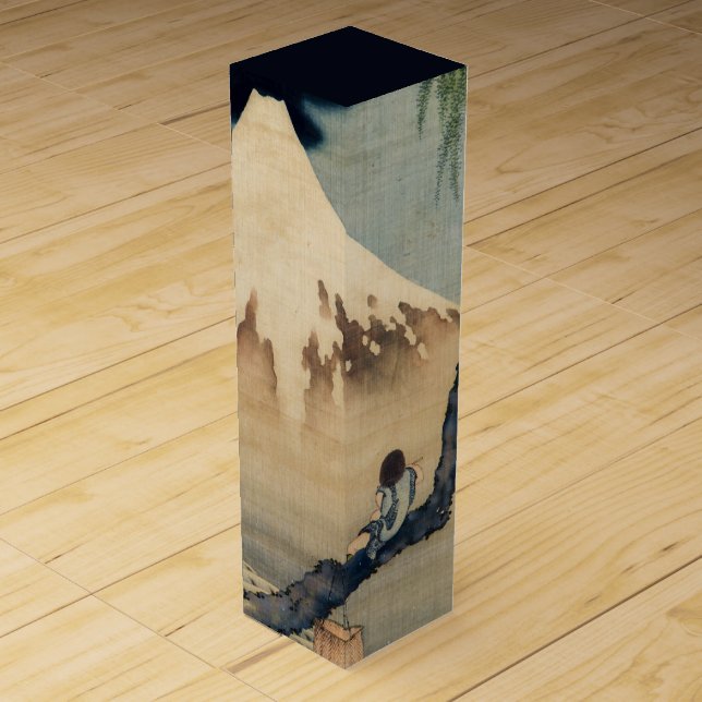 Katsushika Hokusai - Boy Viewing Mount Fuji Wine Box (Front)