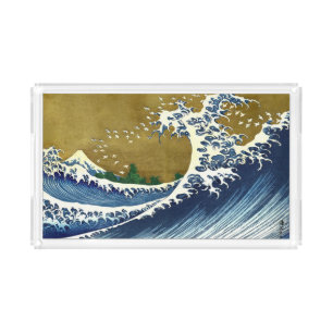 Katsushika Hokusai - Colored Big Wave Acrylic Tray