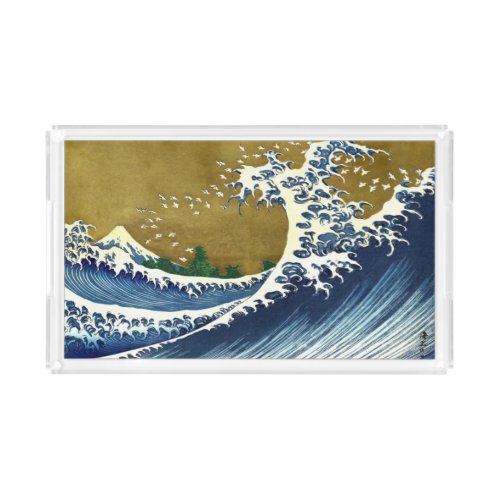 Katsushika Hokusai _ Colored Big Wave Acrylic Tray