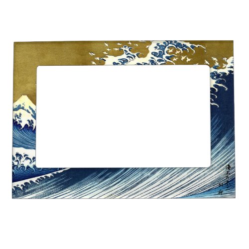Katsushika Hokusai _ Colored Big Wave Magnetic Frame