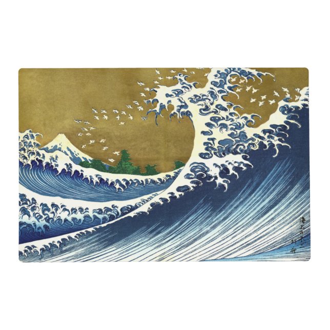 Katsushika Hokusai - Colored Big Wave Placemat (Front)