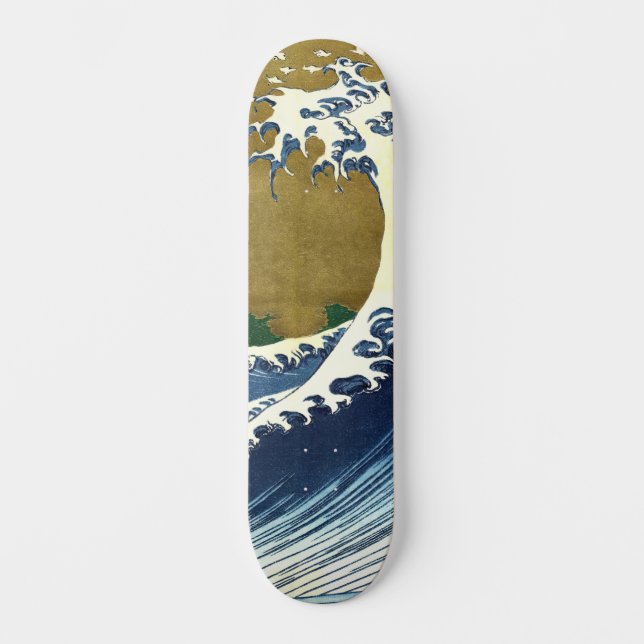 Katsushika Hokusai - Colored Big Wave Skateboard (Front)