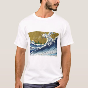 Katsushika Hokusai - Colored Big Wave T-Shirt