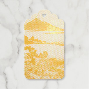 Katsushika Hokusai Dawn in Kai province Foil Gift Tags