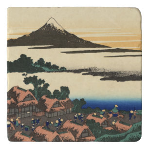 Katsushika Hokusai Dawn in Kai province Trivet