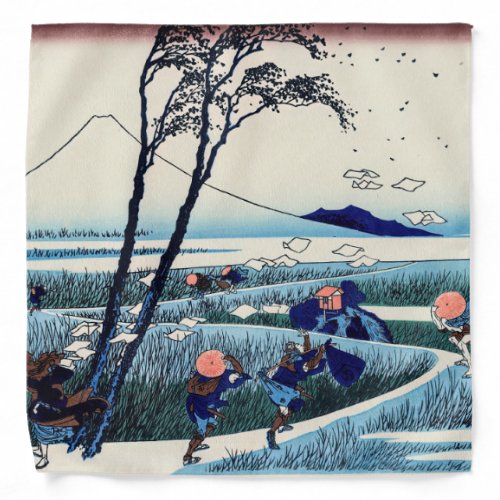 Katsushika Hokusai _ Ejiri in the Suruga province Bandana