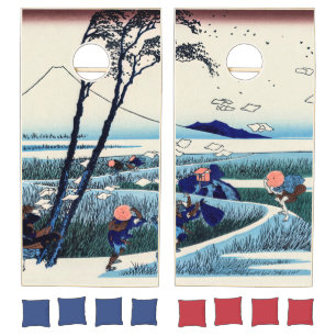 Katsushika Hokusai - Ejiri in the Suruga province Cornhole Set