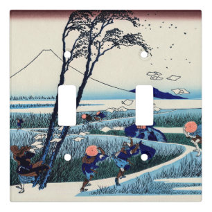 Katsushika Hokusai - Ejiri in the Suruga province Light Switch Cover