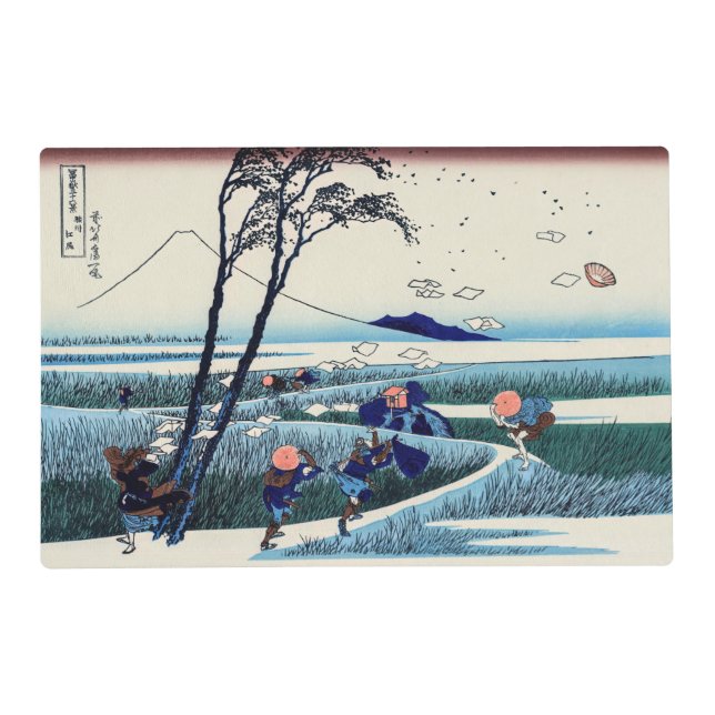 Katsushika Hokusai - Ejiri in the Suruga province Placemat (Front)