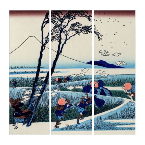 Katsushika Hokusai _ Ejiri in the Suruga province Triptych