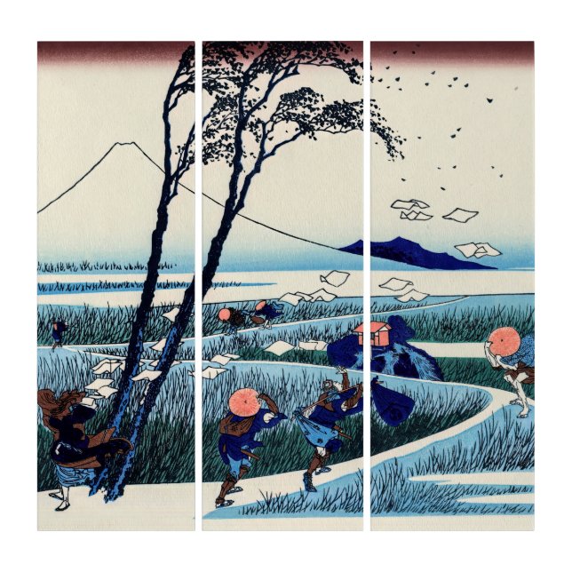 Katsushika Hokusai - Ejiri in the Suruga province Triptych (Front)