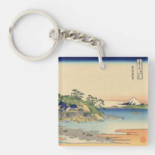 Katsushika Hokusai Enoshima in the Sagami province Keychain