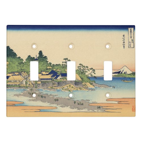 Katsushika Hokusai Enoshima in the Sagami province Light Switch Cover